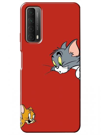 Huawei P Smart 2021 Tom And Jerry Kırmızı Telefon Kılıfı