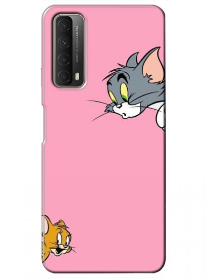 Huawei P Smart 2021 Tom And Jerry Pembe Telefon Kılıfı