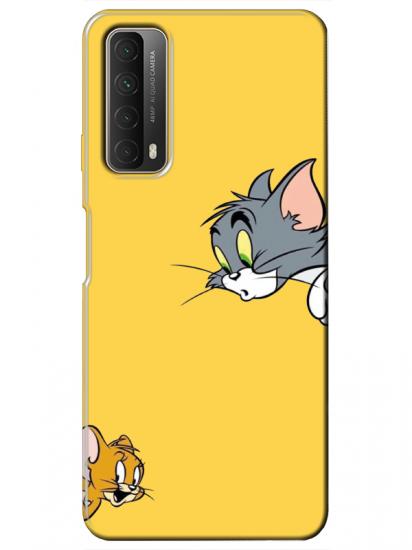 Huawei P Smart 2021 Tom And Jerry Sarı Telefon Kılıfı