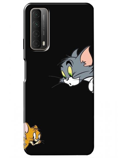 Huawei P Smart 2021 Tom And Jerry Siyah Telefon Kılıfı