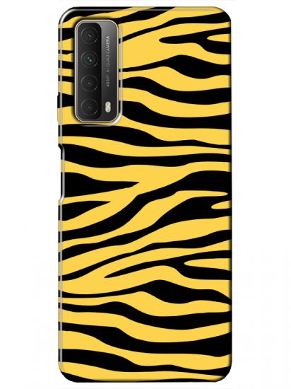 Huawei P Smart 2021 Zebra Desen Sarı Telefon Kılıfı