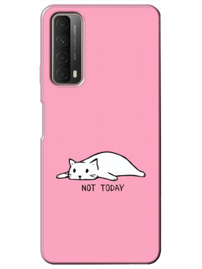 Huawei P Smart 2021 Not Today Kedi Pembe Telefon Kılıfı