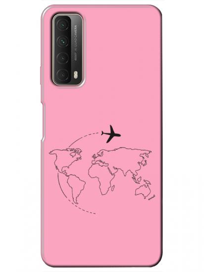 Huawei P Smart 2021Face Art Pembe Telefon Kılıfı