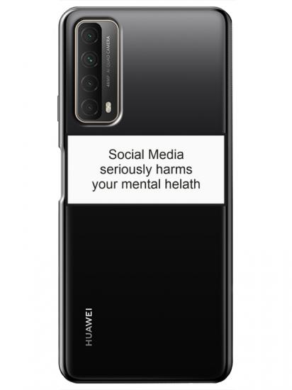 Huawei P Smart 2021 Social Media Şeffaf Telefon Kılıfı