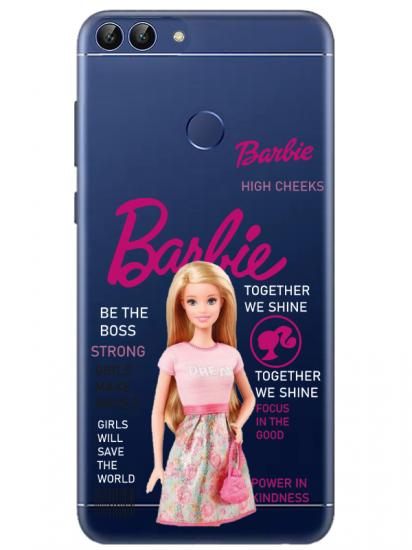 Huawei P Smart Barbie Şeffaf Telefon Kılıfı