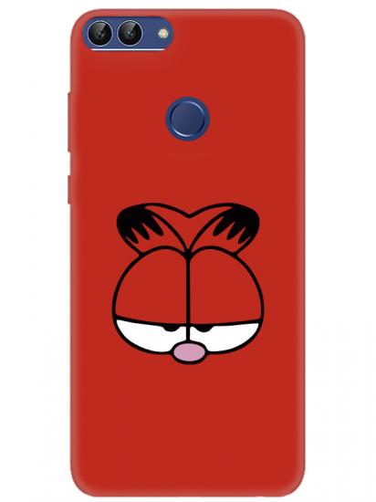 Huawei P Smart Garfield Kırmızı Telefon Kılıfı