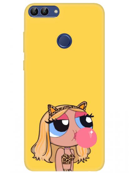 Huawei P Smart Powerpuff Girls Sarı Telefon Kılıfı