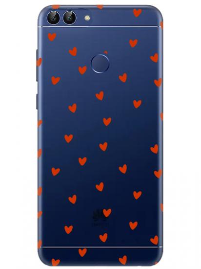 Huawei P Smart Minik Kalpler Şeffaf Telefon Kılıfı