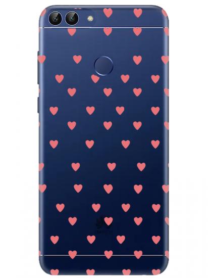 Huawei P Smart Minik Kalpler Şeffaf Telefon Kılıfı