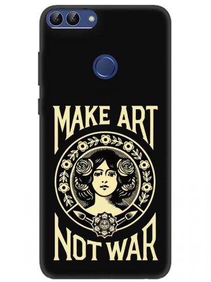 Huawei P Smart Make Art Not War Siyah Telefon Kılıfı