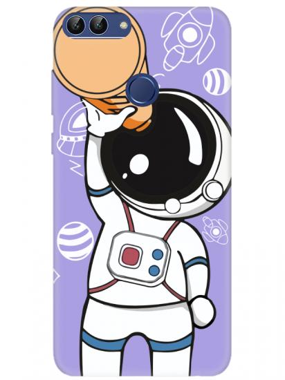 Huawei P Smart Astronot Lila Telefon Kılıfı