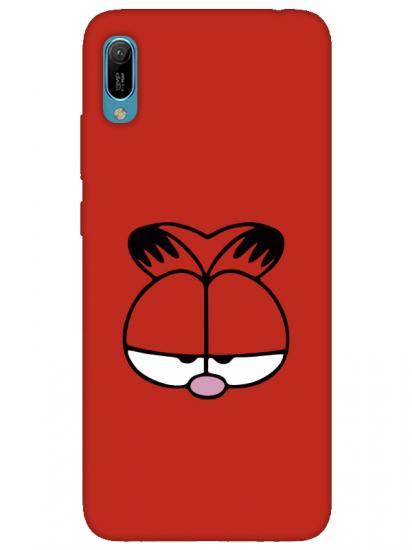 Huawei Y6 2019 Garfield Kırmızı Telefon Kılıfı