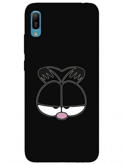 Huawei Y6 2019 Garfield Siyah Telefon Kılıfı