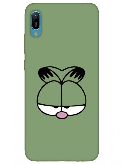 Huawei Y6 2019 Garfield Yeşil Telefon Kılıfı