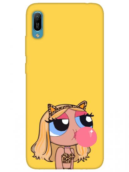 Huawei Y6 2019 Powerpuff Girls Sarı Telefon Kılıfı