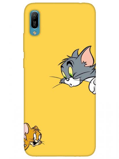 Huawei Y6 2019 Tom And Jerry Sarı Telefon Kılıfı