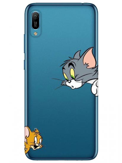 Huawei Y6 2019 Tom And Jerry Şeffaf Telefon Kılıfı