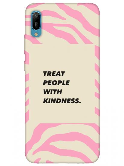 Huawei Y6 2019 Zebra Motto Pembe Telefon Kılıfı