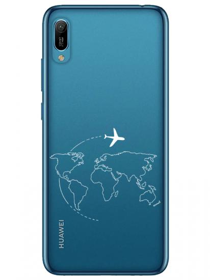 Huawei Y6 2019Face Art Şeffaf Telefon Kılıfı