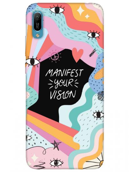 Huawei Y6 2019 Manifest Your Vision Siyah Telefon Kılıfı