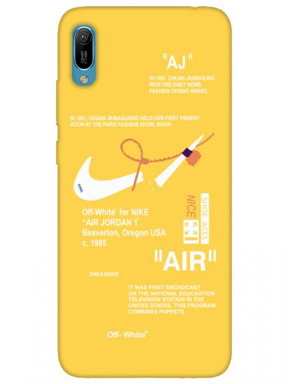 Huawei Y6 2019 Nike Air Sarı Telefon Kılıfı