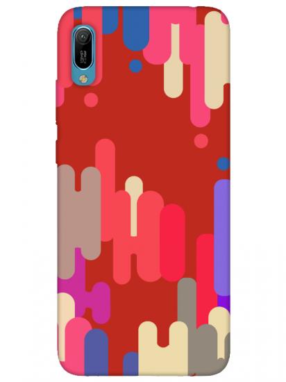 Huawei Y6 2019 Pop Art Kırmızı Telefon Kılıfı