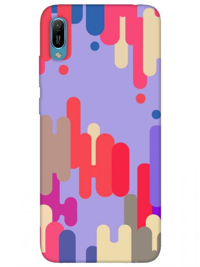 Huawei Y6 2019 Pop Art Lila Telefon Kılıfı