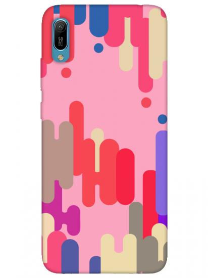 Huawei Y6 2019 Pop Art Pembe Telefon Kılıfı