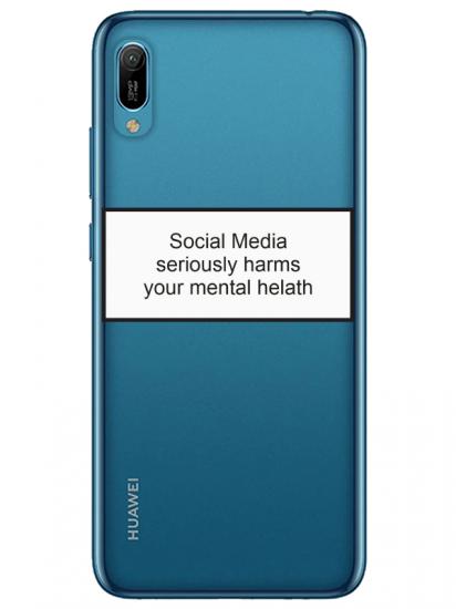 Huawei Y6 2019 Social Media Şeffaf Telefon Kılıfı