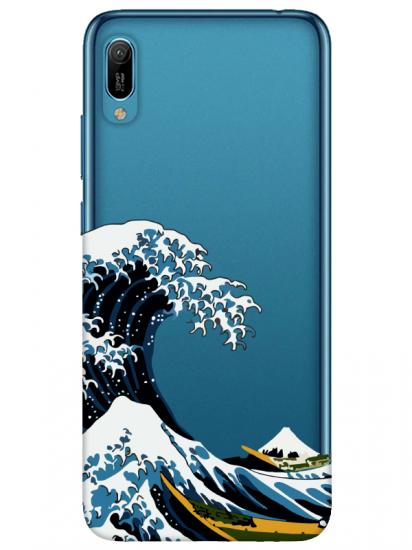 Huawei Y6 2019 Kanagawa Şeffaf Telefon Kılıfı