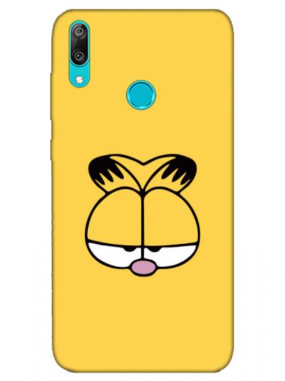 Huawei Y7 2019 Garfield Sarı Telefon Kılıfı