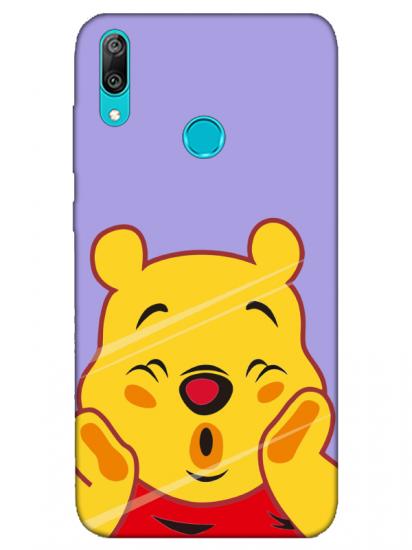 Huawei Y7 2019 Winnie The Pooh Lila Telefon Kılıfı