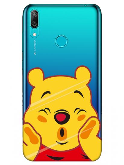 Huawei Y7 2019 Winnie The Pooh Şeffaf Telefon Kılıfı