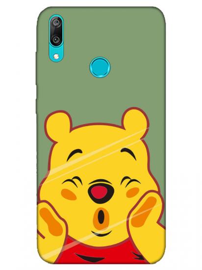 Huawei Y7 2019 Winnie The Pooh Yeşil Telefon Kılıfı