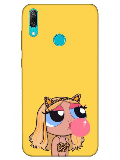 Huawei Y7 2019 Powerpuff Girls Sarı Telefon Kılıfı