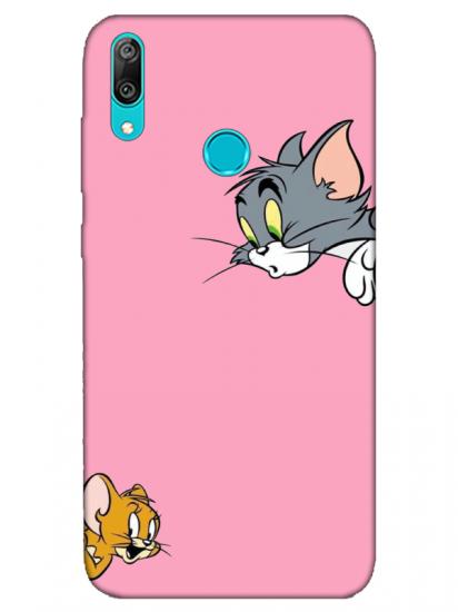 Huawei Y7 2019 Tom And Jerry Pembe Telefon Kılıfı