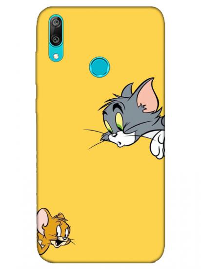 Huawei Y7 2019 Tom And Jerry Sarı Telefon Kılıfı