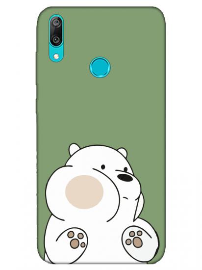 Huawei Y7 2019 Panda Yeşil Telefon Kılıfı