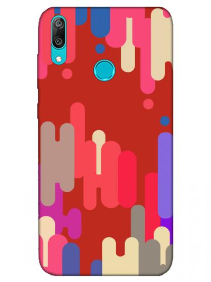 Huawei Y7 2019 Pop Art Kırmızı Telefon Kılıfı