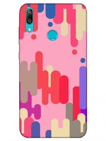 Huawei Y7 2019 Pop Art Pembe Telefon Kılıfı