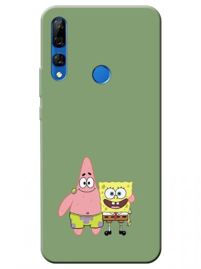 Huawei Y9 Prime 2019 Sünger Bob Ve Patrickstar Yeşil Telefon Kılıfı