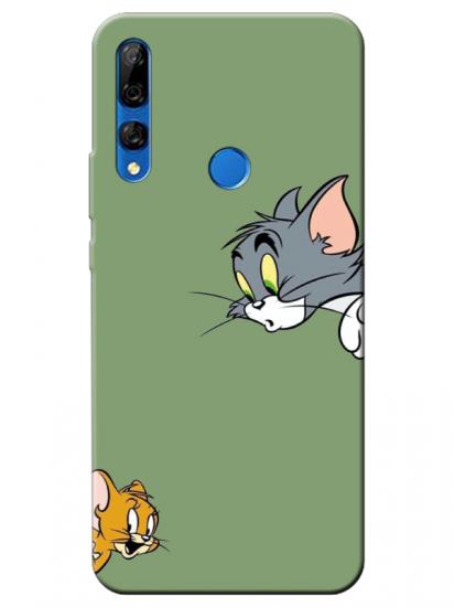 Huawei Y9 Prime 2019 Tom And Jerry Yeşil Telefon Kılıfı