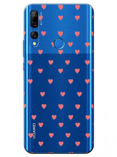 Huawei Y9 Prime 2019 Minik Kalpler Şeffaf Telefon Kılıfı