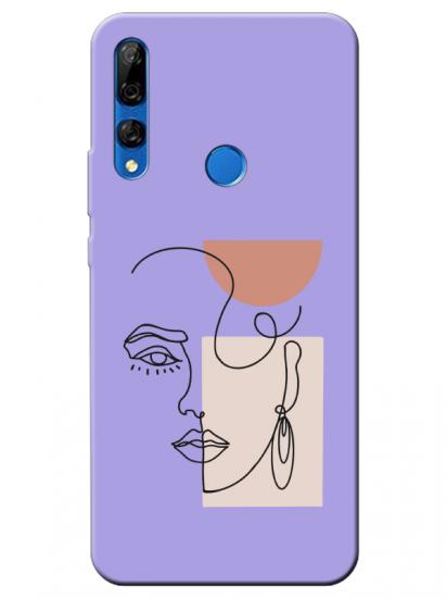 Huawei Y9 Prime 2019 Women Art Lila Telefon Kılıfı