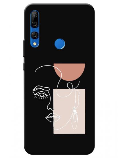 Huawei Y9 Prime 2019 Women Art Siyah Telefon Kılıfı