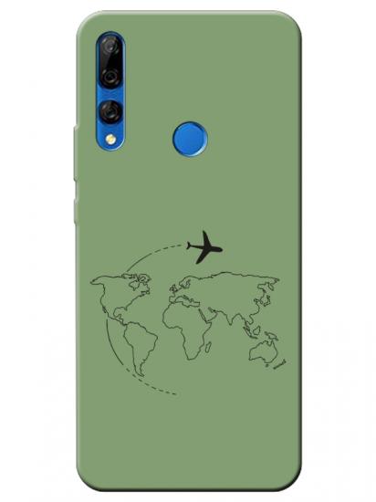 Huawei Y9 Prime 2019 Harita Uçak Telefon Kılıfı