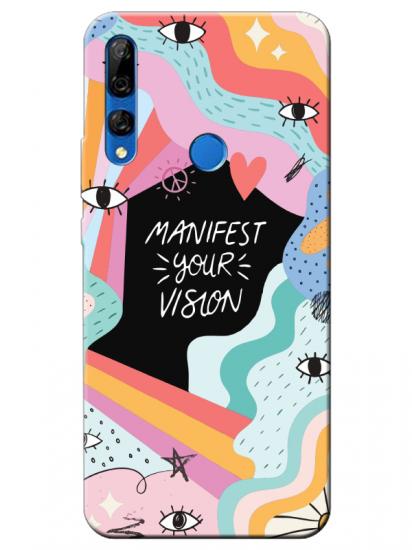 Huawei Y9 Prime 2019 Manifest Your Vision Siyah Telefon Kılıfı