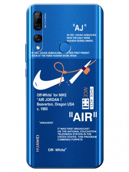 Huawei Y9 Prime 2019 Nike Air Şeffaf Telefon Kılıfı