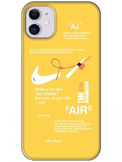 iPhone 11 Nike Air Sarı Telefon Kılıfı