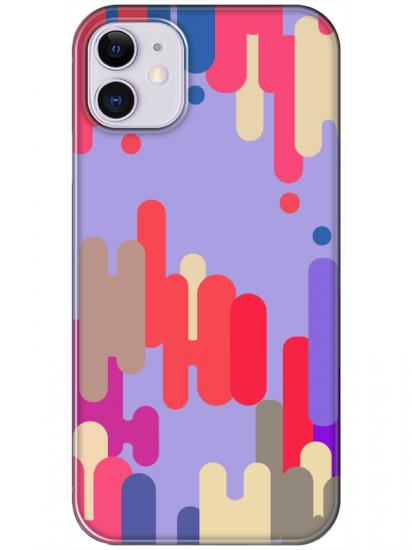 iPhone 11 Pop Art Lila Telefon Kılıfı